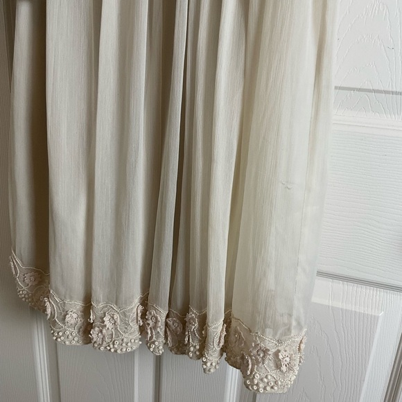 Free People Ivory Etheral Embellished Chiffon Mini Dress-small - Picture 12 of 14